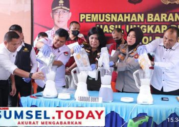 23 Kg Sabu Di Blender, Ditresnarkoba Polda Sumsel Selamatkan 141.007 Anak Bangsa