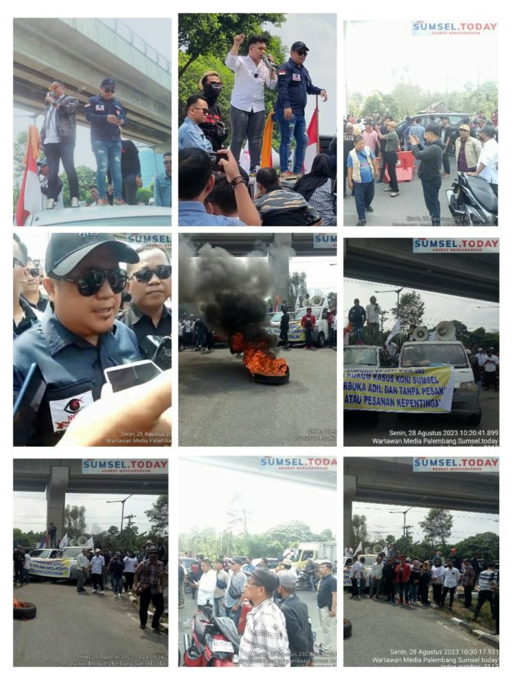 Ratusan Aktivis Sumsel Geruduk Kantor Kejati Sumsel Terkait Proses Koni Sumsel Harus Transparan