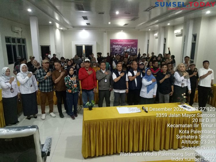 Anang IWO Sumsel Sukses Koordinatori Nobar KPU Sumsel Bersama Komunitas