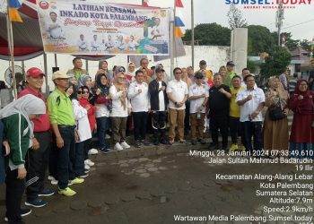 Ribuan Siswa Inkado Kota Palembang Ikuti Latihan Bersama di BKB,