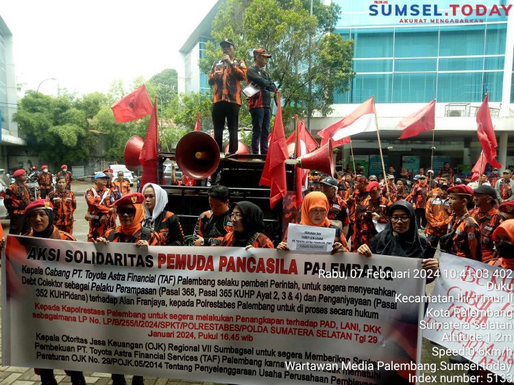 Bangkitkan Amarah,Ratusan Massa PP Kota Palembang Kepung Kantor TAF