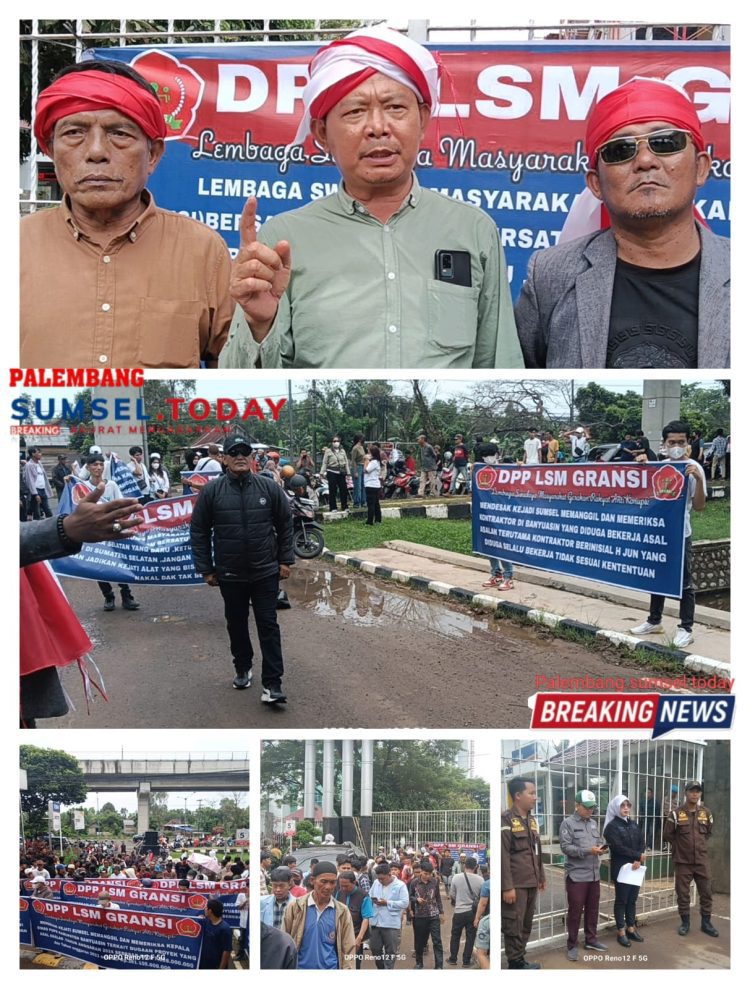 LSM GRANSI Geruduk Kantor Kejati, Mendesak Kejati Sumsel untuk Bekerja Profesional Transparan, Tanpa Pandang Bulu