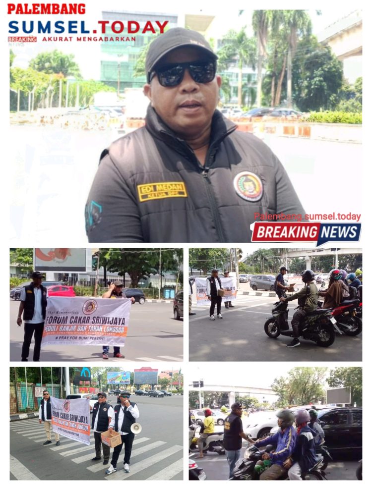 Forum Cakar Sriwijaya Kembali Lakukan Penggalangan Dana di Simpang Lima DPRD Sumsel, Untuk Banjir Bandang