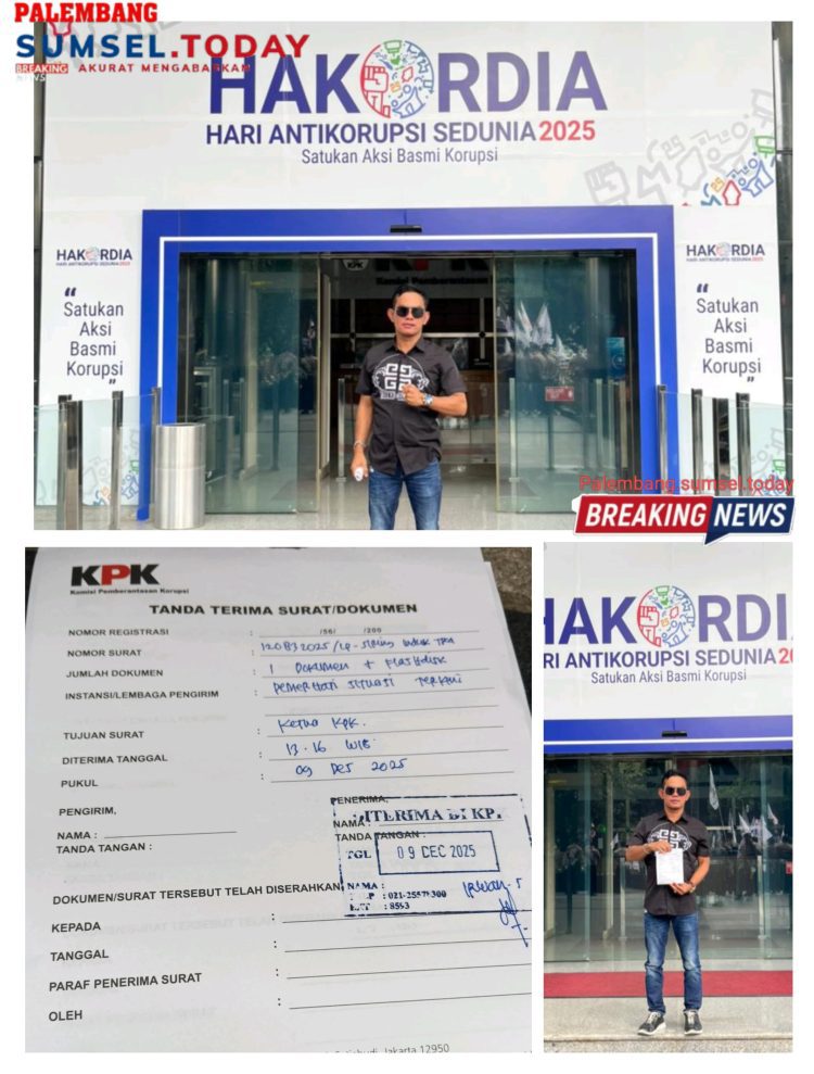 LSM PST Serahkan Lapdu ke KPK Terkait Praktik KORUPSI dan Pengondisian Proyek di Dinas PUPR Kabupaten Muara Enim,